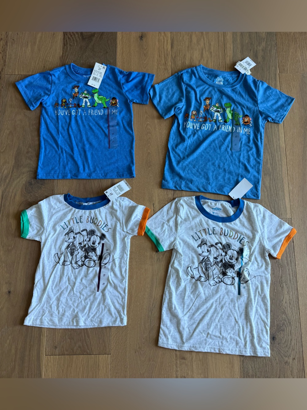 Lot of matching Disney Tees - 2T & 5T